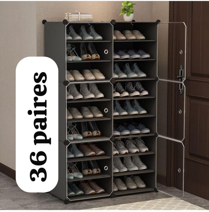 Armoire de Rangement pour Chaussures 36 et 54 Paires – Image 3