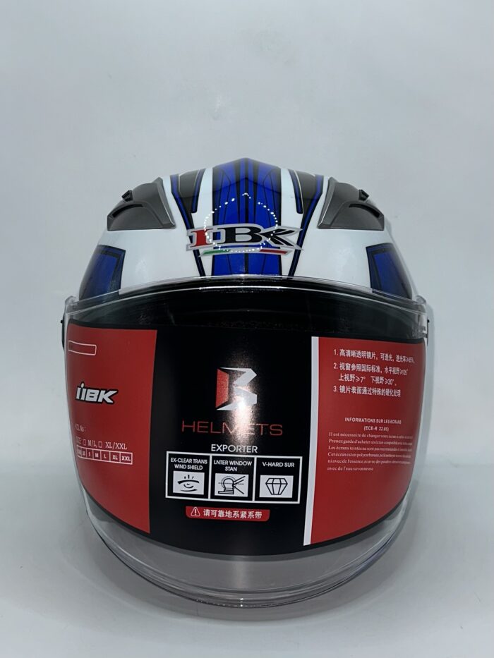 Casque IBK Certifié blanc bleu – Image 5