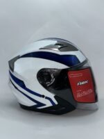 Casque IBK Certifié blanc bleu – Image 4