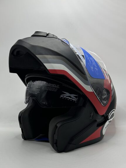 Casque X one  modulable certifié (rouge noire  )